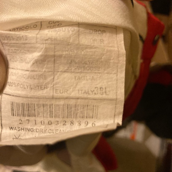 Ferrecci two piece, pants, jacket suit, Italian red - Picture 8 of 16